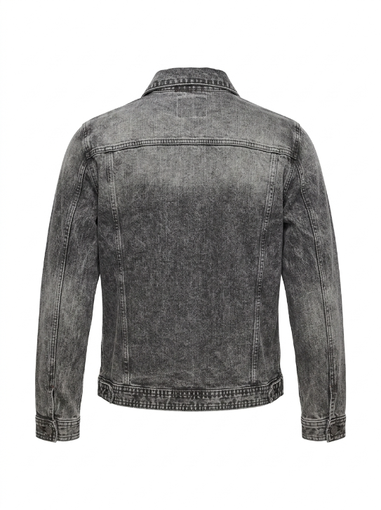 Five Four 12AMRUN Acid Wash Denim Jacket Black/Grey