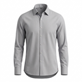 Five Four Slate Grey End-On-End Long Sleeve Shirt - Slate Grey / Size Large