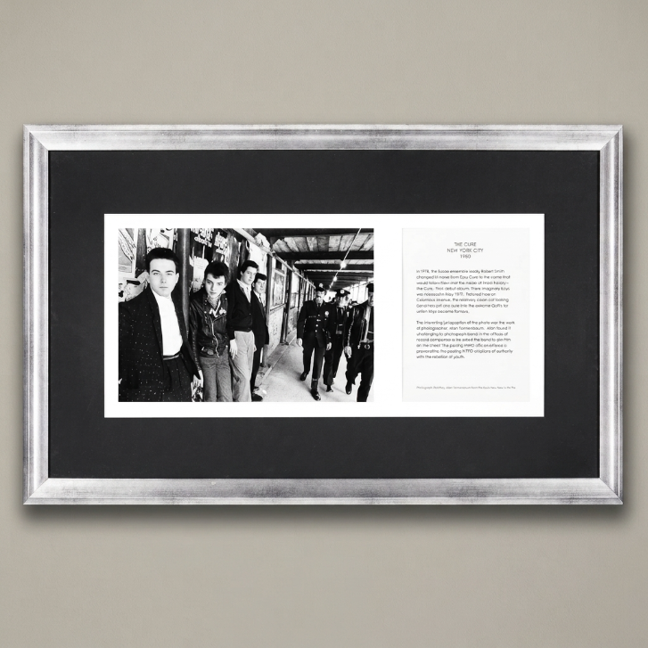 The Cure Caught on Columbus Ave., NYC (1980) — Allan Tannenbaum — Framed Print