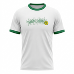 Five Four Green Trim Ringer Graphic T-Shirt White