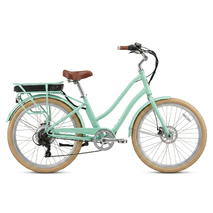 sixthreezero EVRYjourney Electric Step-Through Bike - Mint Green