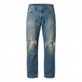 DKNY Jeans Distressed Straight Leg Denim