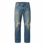 DKNY Jeans Distressed Straight Leg Denim