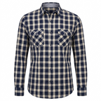 Five Four Oversized Buffalo Gingham Check Long Sleeve Shirt - Black / Navy / White / Size Medium