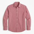 Five Four Red & White Gingham Check Long Sleeve Shirt - Red / White / Size Large