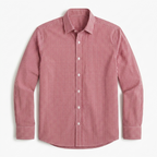 Five Four Red & White Gingham Check Long Sleeve Shirt - Red / White / Size Large