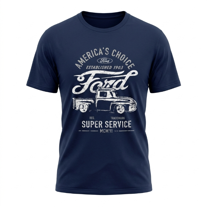 Ford Super Service Vintage T-Shirt - Navy