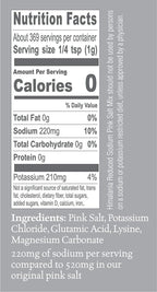 Natierra Himalania Reduced Sodium Fine Pink Salt Shaker (6 oz, 6-Pack) – Bulk Value