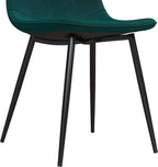 RealRooms DHP Calvin Upholstered Dining Chair, Set of 4, Green Velvet