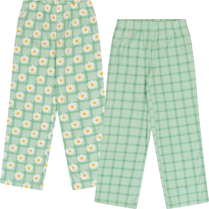Mad Dog Girl's Pajama Pants - 2/3 Pack, Soft Micro Fleece Fashion Sleepwear Lounge. Sizes: 6-16