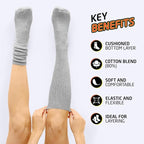 HOT FEET Women's Slouch Socks 2-Pack - Cozy Cotton Blend Scrunch Boot Socks, Long Slouchy Scrunchy Calf Socks, Sizes 4-10