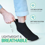 HOT FEET Men Thin Cotton No Show Summer Socks - 5 Pack Low Cut Moisture Wicking Lightweight Socks, Light Ankle Footie