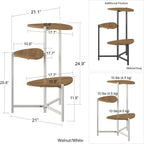 Novogratz Tallulah Plant Stand, Walnut/White