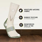 HOT FEET Cozy Wool Blend Kids Socks - Crew Winter Socks for Boys/Girls - 4 Pack