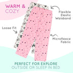 Girls' Microfleece Pajama Pants (2-Pack) - Soft & Warm Sleepwear Lounge Bottoms