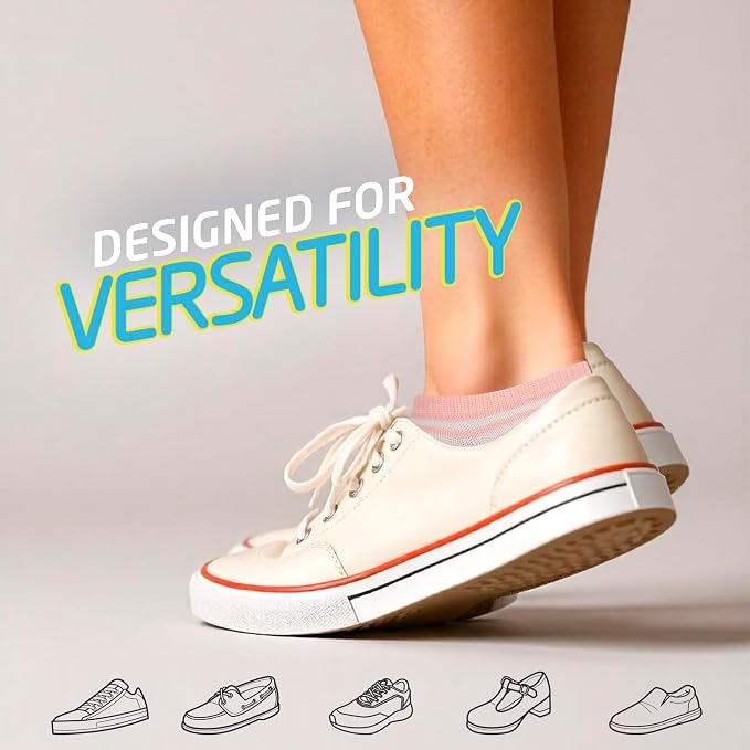 HOT FEET Thin Ankle Socks for Women & Girls – Fun & Cute Low Cut No Show Socks, Stocking Stuffers, 6, 8, 18 PK Size 4-10