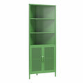 Novogratz Channing Corner Storage Cabinet with 2 Doors, Kelly Green
