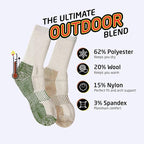 HOT FEET Cozy Wool Blend Kids Socks - Crew Winter Socks for Boys/Girls - 4 Pack