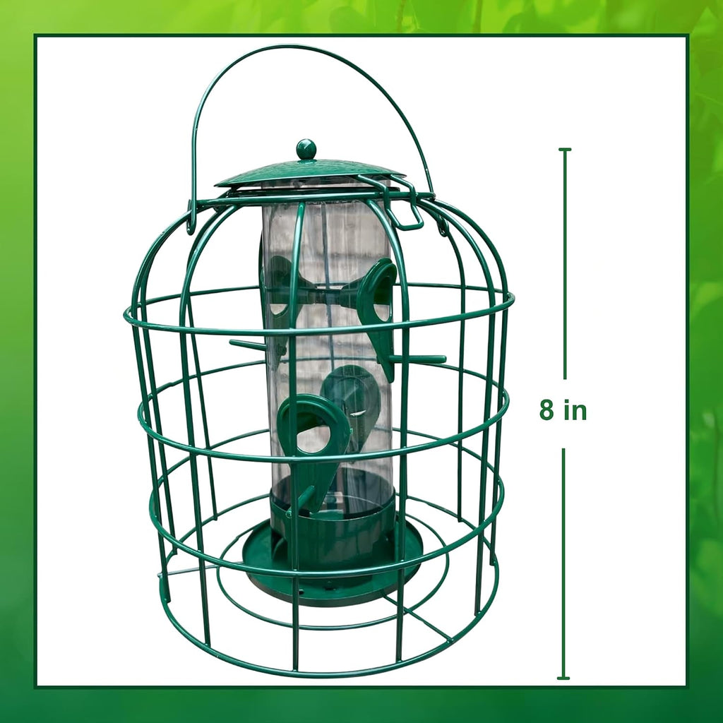 Garden Guru Squirrel Proof Bird Feeder – Weather Resistant Hanging Feeder for Outdoor Birds