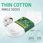 HOT FEET Men Thin Cotton No Show Summer Socks - 5 Pack Low Cut Moisture Wicking Lightweight Socks, Light Ankle Footie