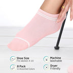 HOT FEET Thin Ankle Socks for Women & Girls – Fun & Cute Low Cut No Show Socks, Stocking Stuffers, 6, 8, 18 PK Size 4-10