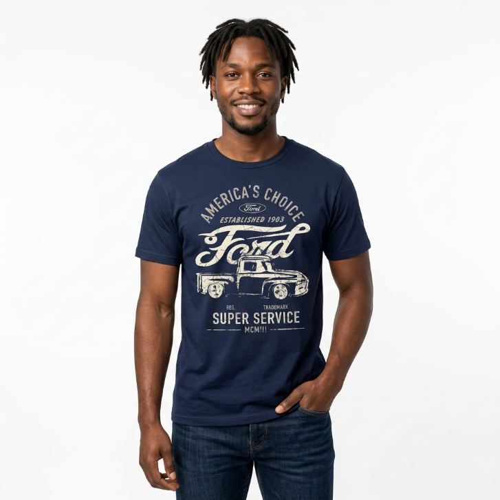 Ford Super Service Vintage T-Shirt - Navy