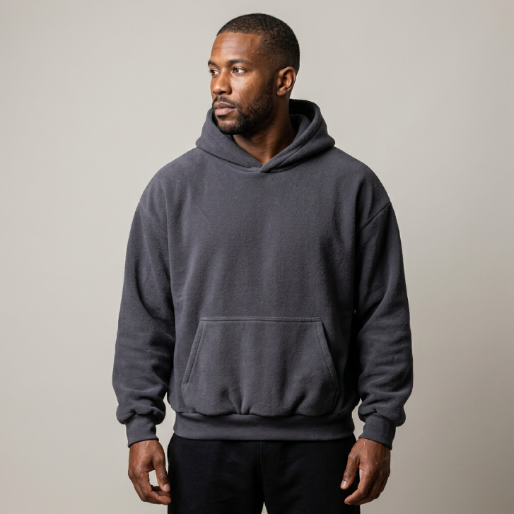 Yeezy Gap Polar Fleece Pullover Hoodie - Charcoal Grey