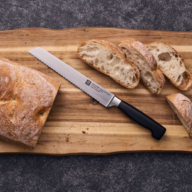 ZWILLING Four Star Country Bread Knife - 9-Inch Inverted Serrated Blade