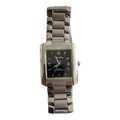 Vintage Paul Jardin Rectangular Black Dial Silver-Tone Watch - Requires a Battery