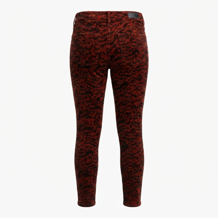 AG Adriano Goldschmied The Farrah High-Rise Skinny Ankle Animal Print Jeans Size 27