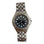 Vintage Philip Persio Black Dial Diver-Style Date Watch - Requires a Battery
