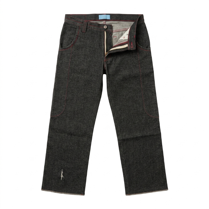 GK Swami Enterprises Charcoal Contrast Stitch Jeans