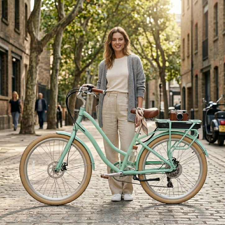sixthreezero EVRYjourney Electric Step-Through Bike - Mint Green