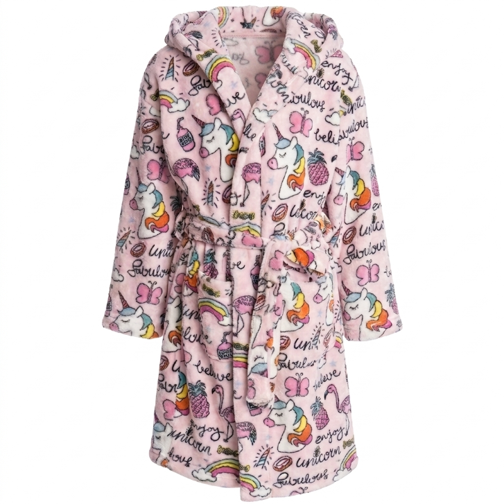Mad Dog Fleece Kids Robes - Unicorn (Girls)