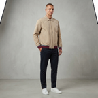 Five Four Tan Zip-Front Harrington Jacket