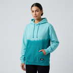 Tie Dye Ombre Pullover Hoodie in Teal