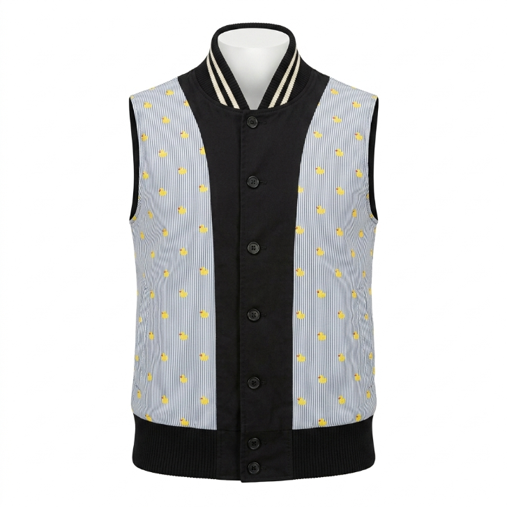 Title Five Four Black Varsity Style Vest