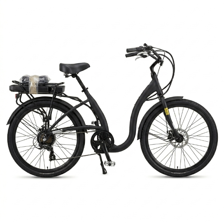 sixthreezero Around the Block 500W Electric Beach Cruiser Bike - Matte Black