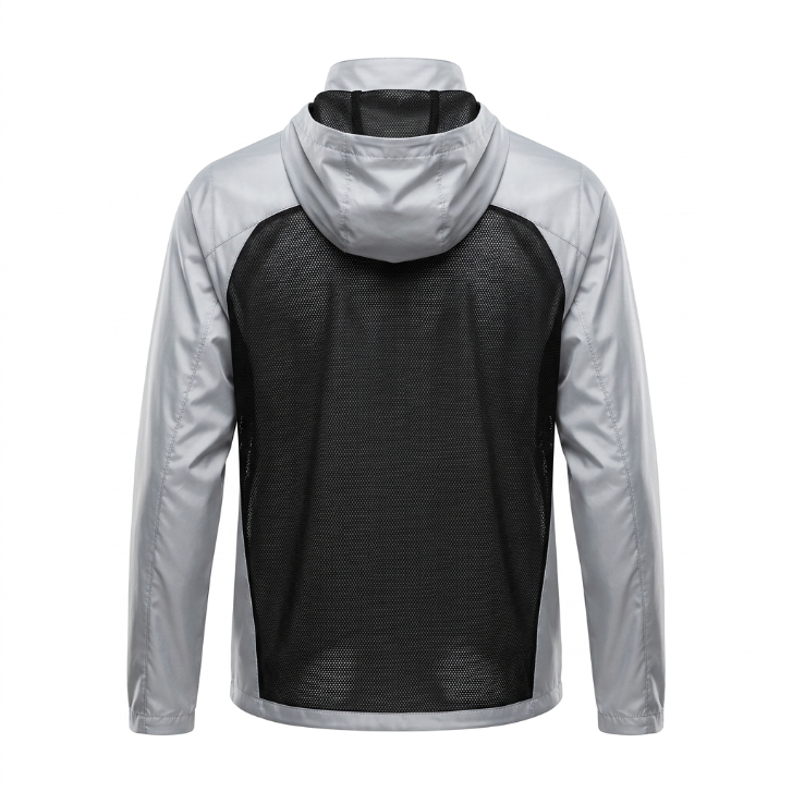 Grand AC Grey Reflective Athletic Windbreaker Jacket