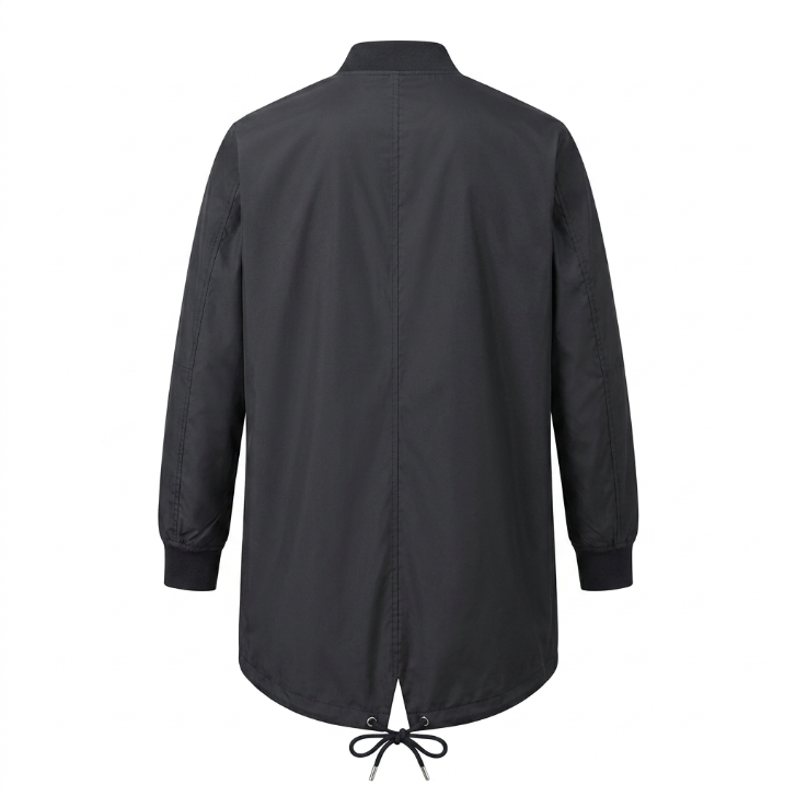 Five Four x Chris Paul Longline Asymmetric Parka Bomber Jacket Black