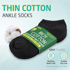HOT FEET Thin Women's No Show Summer Socks - 5 Pack Cotton Ankle, Low Cut Lightweight Moisture Wicking Footies, Size 5.5-7.5
