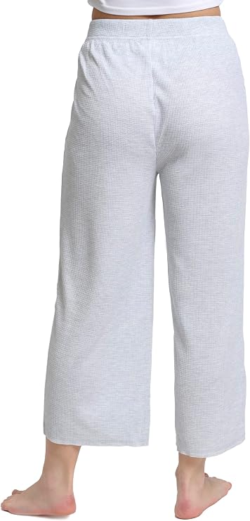 Mad Dog Lounge Women's Pajama Pants, Wide-Leg Cropped Capris, Casual Night Sleep Summer PJ Bottoms for Ladies