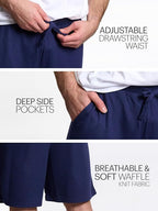 Mad Dog Mens Pajama Shorts - Comfy Knit Lounge Sleepwear with Pockets, Men's Summer House Pajama Bottoms, Sizes S to 2XL