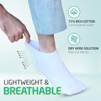 HOT FEET Men Thin Cotton No Show Summer Socks - 5 Pack Low Cut Moisture Wicking Lightweight Socks, Light Ankle Footie