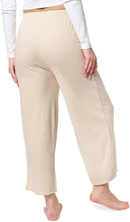 Mad Dog Lounge Women's Pajama Pants, Wide-Leg Cropped Capris, Casual Night Sleep Summer PJ Bottoms for Ladies