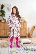 Mad Dog Kids Unicorn Wearable Blanket Hoodie – Oversized Fleece Lounge Pullover