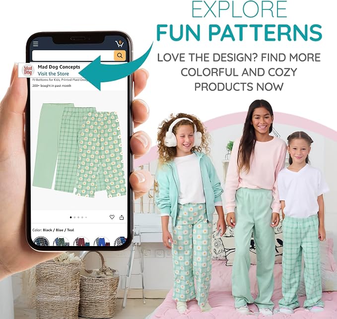 Girls' Microfleece Pajama Pants (2-Pack) - Soft & Warm Sleepwear Lounge Bottoms