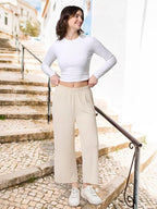 Mad Dog Lounge Women's Pajama Pants, Wide-Leg Cropped Capris, Casual Night Sleep Summer PJ Bottoms for Ladies