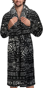 Mad Dog Mens Fleece Sherpa Robe for Men - Fluffy Bathrobe, Lightweight, Full Length Winter Robe, House Coat
