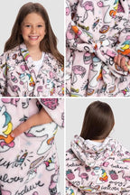 Mad Dog Fleece Kids Robe, Hooded Long Bathrobe, Plush Boys Girls Children & Toddlers Bath robes for Indoor Activities